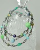 srebrne naszyjniki Mix kamieni zielono-niebieski - srebrny naszyjnik 3