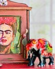 szafki Ręcznie malowana szafka na klucze, Frida Kahlo, prezent, kwiaty 3