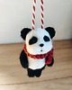 akcesoria różne Myszka Fiszka -panda wełna filc bombka święta zawieszka 5