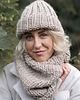 czapki damskie Beżowa wełniana czapka zimowa WOOLY 3