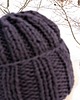 czapki damskie Szara czapka handmade beanie  z wełną 4