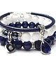 bransoletki z kamieni naturalnych Navy blue and white vol. 4  /10-03-2015/ set 1