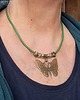 naszyjniki - inne Motyl uosobienie beztroski radości przemian w uroczym naszyjniku handmade GIFT 1