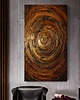 obrazy Obraz abstrakcja 80x160cm w kolorach miedziany i złoty 2