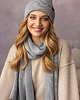 czapki damskie Czapka Cosy Days Szary Melanż 100% Merino 3
