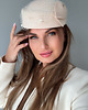 fascynatory Toczek filcowy / fascynator kremowy 6