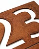 napisy dekoracyjne i tabliczki Numer domu tablica adresowa stal corten efekt rdzy 3