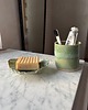 mydelniczki Zestaw Łazienkowy z Mydelniczką Muszlą Modern Light Green 2