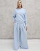 komplety damskie Sarai wygodny komplet bluza i szerokie spodnie z zakładkami Baby blue 1
