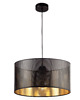 lampy wiszące Czarna lampa dziurki ażur led E27 abażur 40 cm 2