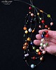 korale Multum na szyi Kolorowy naszyjnik eteryczny z perełek Prezent niebanalny 3