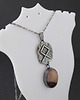 wisiory Runa Othala z mokaitem - srebrny amulet ochronny 3