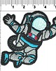 naszywki na ubrania Naszywka naprasowanka ASTRONAUTA termoprzylepna haft dla dzieci 6x5,3cm 1