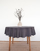 obrusy i serwetki Obrus okrągły medium linen CHARCOAL 1