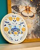 Ozdoby na ścianę Ćma folkowa - haft w tamborku 20 cm 1