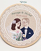 Ślub - inne Personalizowana pamiątka ślubna, haft ślubny/ rocznicowy w tamborku 1