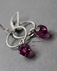kolczyki swarovski Kolczyki Swarovski fioletowe krople na kole 3