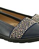 baleriny damskie Mokasyny Skórzane  wszyta gumka z ozdobnymi dżetami  (4455) 4
