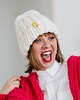 czapki damskie WOOLY Komplet wełniana czapka i komin złamana biel 7