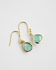 kolczyki złote Kolczyki złote 16k Gold Plated Mint Teardrop Earrings 1