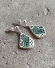 kolczyki ceramiczne Kolczyki ceramiczne w zielone kwiaty 1