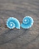 kolczyki ceramiczne Kolczyki Muszelki "Turkusowe Echo Oceanu" - ceramiczne sztyfty 1