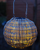 lampy zewnętrzne Okrągły lampion solarny wiszący- 2 rozmiary, rattan FSC 3