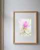 obrazy Akwarela Kwiat Magnolii oryginalny obraz A5 21x13 cm 2