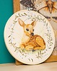 Ozdoby na ścianę Sarenka ecru, haft w tamborku 20 cm 2