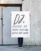 plakaty DJ please - Plakat typograficzny Techno Rave Czarno biały minimalistyczny 1
