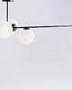 lampy stołowe Lampa wisząca BOBLER horizontal 3 szklane klosze kulki mleczne 1