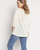 swetry damskie  Sweter z nadrukiem - SWE235 ecru 1