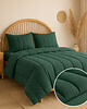 tekstylia - różne Kołdra bezposzewkowa bawełniana, butelkowa zieleń - 200x200cm 1