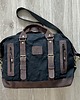torby podróżne Torba podróżna czarno-brązowa ze skóry i bawełny woskowanej Vintage. 5