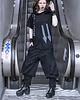 t-shirt damskie CAUTION t-shirt czarno-szary 2