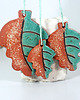 ozdoby choinkowe Zimowe liście - ceramiczne ozdoby choinkowe 1
