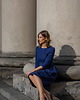 sukienki midi damskie Elegancka sukienka midi Liwia Granatowa 2