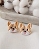 kolczyki z masy plastycznej Kolczyki z pieskiem Corgi / Akita / Shiba, akcesoria dla właściciela psa 1