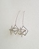 kolczyki z mosiądzu Kolczyki Geometric v silver 1