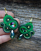 kolczyki soutache Isobelle - zielone  kolczyki soutache 4