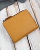 portfele damskie Portfel damski skórzany mały musztardowy w orientacji poziomej 2