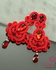 kolczyki soutache Czerwone kolczyki sutasz 1