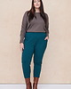 spodnie materiałowe damskie Spodnie Damskie Polo Plus Size Morski - 44/46 1