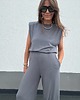 spodnie materiałowe damskie Spodnie Gentle super soft antracite 6
