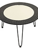 stoliki kawowe Czarny stolik kawowy z lustrem, czarny okrągły stolik, nogi metalowe hairpin 1