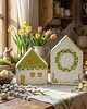 ozdoby wielkanocne Drewniane Domki Skandynawskie, zestaw wioseny - wielkanocny 1