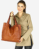 torby na ramię Duża torebka miejski shopper bag skóra naturalna brąz camel 1