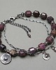 bransoletki wire wrapping Rubinowe baryłeczki  bransoletka 1
