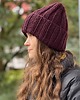 czapki damskie Zimowa wełniana czapka Buran 100% wełna z Peru ciemne winogrona 3