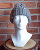 czapki damskie Czapka merino szara HANDMADE 1